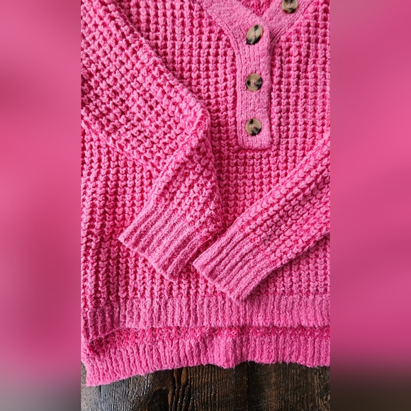 FREE PEOPLE Sweater Pink Size Small - Picture 4 of 6